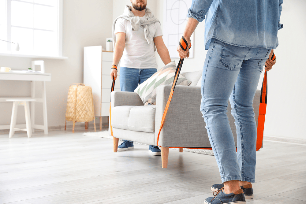 moving furniture down stairs by yourself